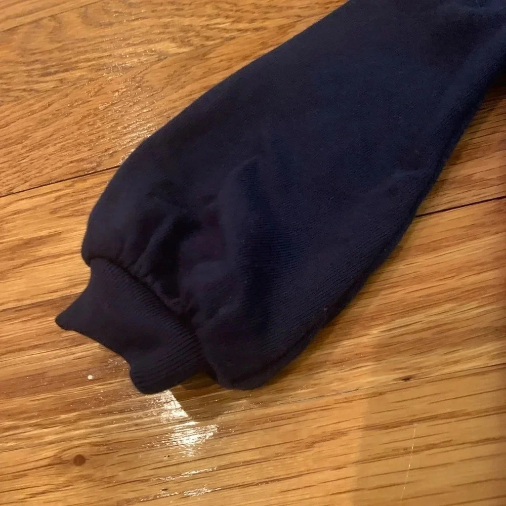 Ralph Lauren Polo Girls Navy Sweatshirt Dress with Heart Logo Size 18M - Picture 2 of 6